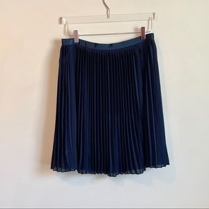 J. Crew | Navy Accordion Pleat Skirt